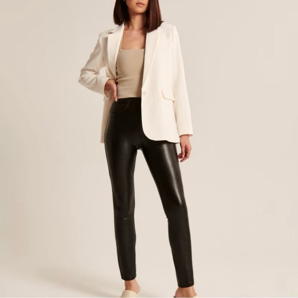 Abercrombie & Fitch Women's Vegan Black Leather Pants XS